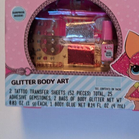 NWT LOL Surprise! Glitter Body Art Pink L.O.L. Dolls Crafts Tattoos Dress Up NEW - Picture 3 of 9
